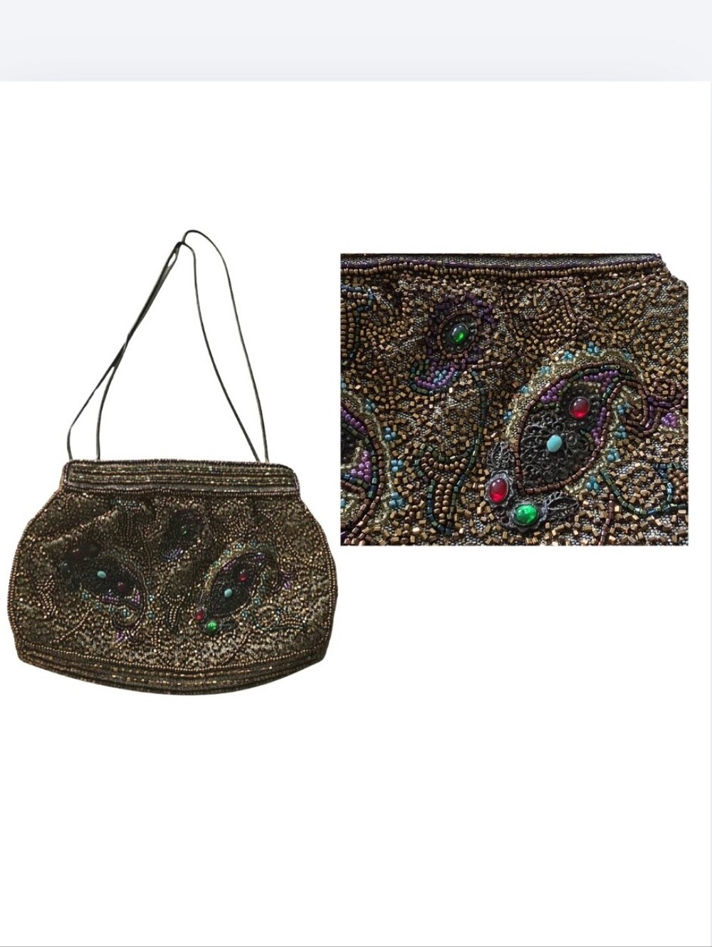 Delill Handbag Vintage Beaded Made In Philippines Evening Bag Old Hollywood